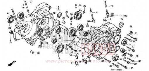 CRANKCASE (1) CR125RF de 1985
